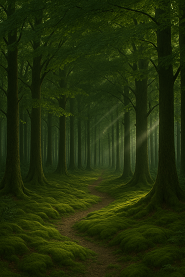 Moosiger Waldboden